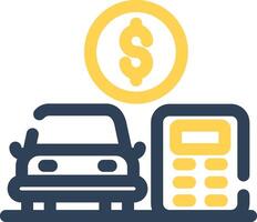 Car Loan Calculator Creative Icon Design vector