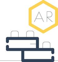 Ar Building Blocks Creative Icon Design vector