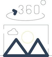 360 Degree Photo Creative Icon Design vector