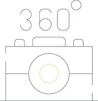 360 Camera Creative Icon Design vector