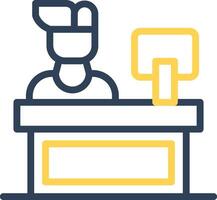 Cashier Creative Icon Design vector