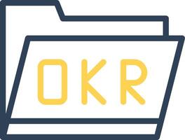 Okr Folder Creative Icon Design vector