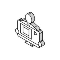 editor video production film isometric icon vector illustration