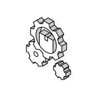 delivering working mechanism isometric icon vector illustration