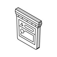 hormigón herramienta reparar isométrica icono vector ilustración