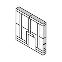 wall insulation isometric icon vector illustration