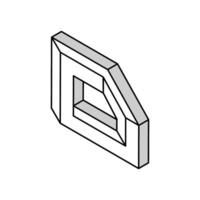 perspective impossible geometric shape isometric icon vector illustration