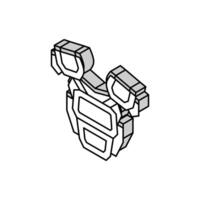 armor viking isometric icon vector illustration