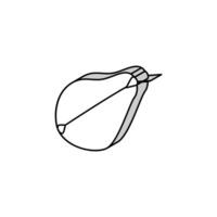 piece pear isometric icon vector illustration