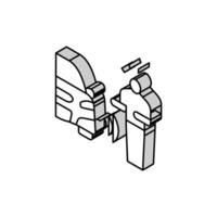 pedestrian sensor isometric icon vector illustration