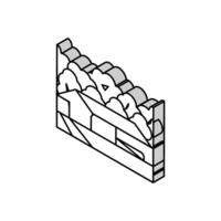 sawmill wood timber isometric icon vector illustration