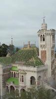 Vertical Video of Old Palace Architecture Aerial View