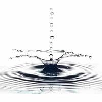 AI generated Water isolated on white background photo