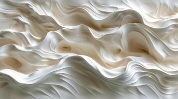 AI generated white wavy pattern photo