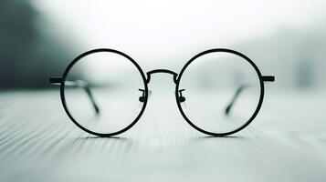 AI generated eyeglasses isolated on background photo