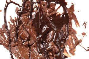 Sweet melted chocolate background. Mass of chocolate. photo