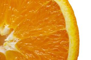 A slice of orange close up. photo