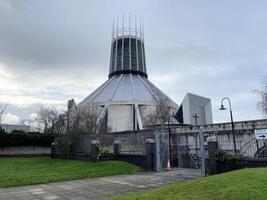 Liverpool in the UK on 11 February 2024. A view of Liverpool Metropolitan Cathedral photo