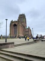 Liverpool in the UK on 11 February 2024. A view of Liverpool Anglican Cathedral photo