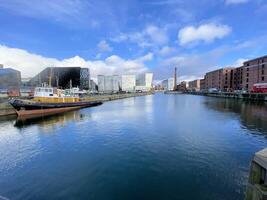 Liverpool en el Reino Unido en 11 febrero 2024. un ver de el Albert muelle foto