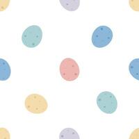 Happy Easter seamless pattern. Spring seamless pattern with colored eggs. Flat vector background. Creative texture for fabric, wrapping, textile, wallpaper, apparel.