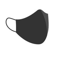 Respiratory protection face mask black icon vector. Vector eps 10