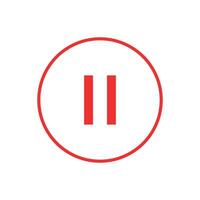 pause icon isolated on white background. Flat design. Vector Illustration