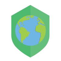 Save our planet for future cartoon symbol with earth globe. vector