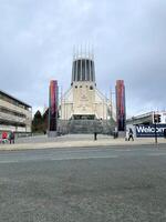 Liverpool in the UK on 11 February 2024. A view of Liverpool Metropolitan Cathedral photo