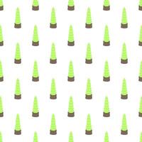 Tree seamless pattern. Environmental vector