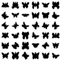 Butterfly icon set. Flying animal vector