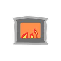 Home fireplace icon. Decoration for house vector