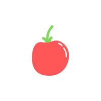 Apple vector. Fresh fruit flat design vector