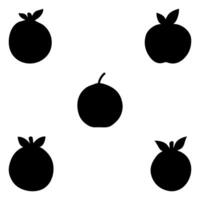 Fruit set icon. Food vector