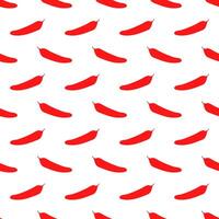 Chili seamless pattern. Food flat design vector