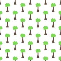 Tree seamless pattern. Environmental vector