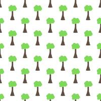 Tree seamless pattern. Environmental vector