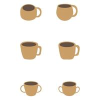 Mug set icon. drink vector