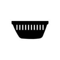 Shopping cart simple icon. Supermarket equipment flat design vector
