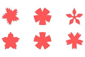 Simple flower icon set. Nature flat design vector