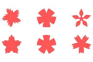 Simple flower icon set. Nature flat design vector