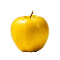 AI generated Yellow apple clip art png