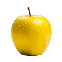 ai generado amarillo manzana acortar Arte png