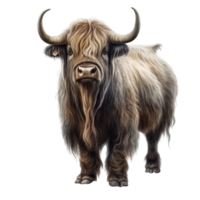 AI generated Yak clip art png