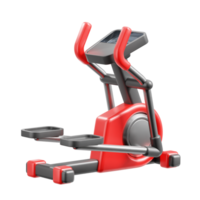 3D Elliptical machine icon on transparent background png