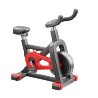 3D Stationary bike icon on transparent background png