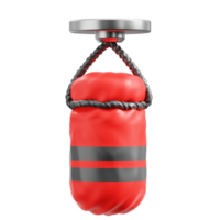 3D Punching bag icon on transparent background png