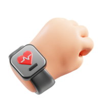 3D Smartwatch icon on transparent background png