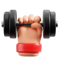 3D Dumbbell icon on transparent background png