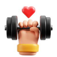 3D Fitness icon on transparent background png